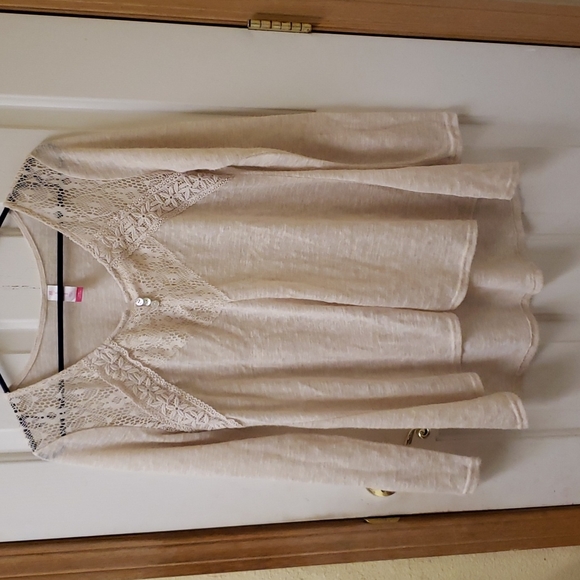 No Boundaries hi low boho long sleeve top - Picture 1 of 4